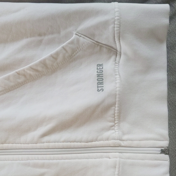 Stronger white zip up hoodie - Picture 3 of 4
